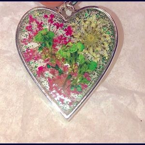 2 for $20 Handmade silver heart pendant necklace